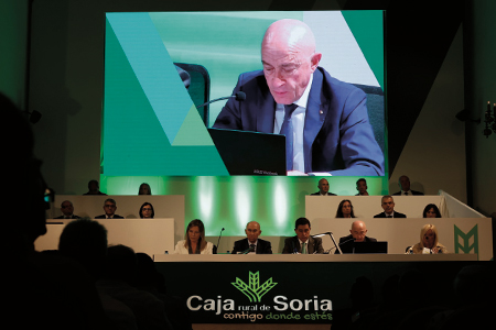 Domingo Barca, Director General de Caja Rural de Soria, durante la Asamblea General de Socios asamblea_general_socios