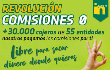 Comisiones cero en cajeros de España para Joven In
