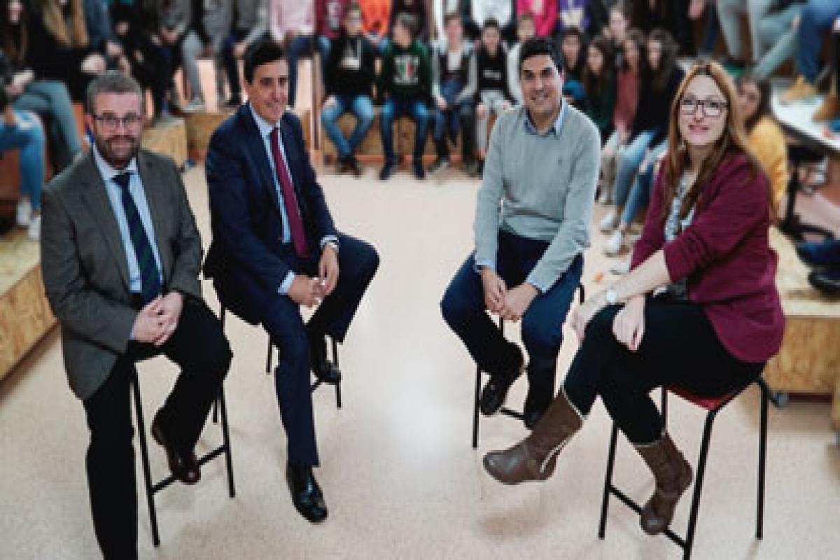 Sesión del programa de la feria "Emprendizaje" en el colegio Nuestra Señora del Pilar 