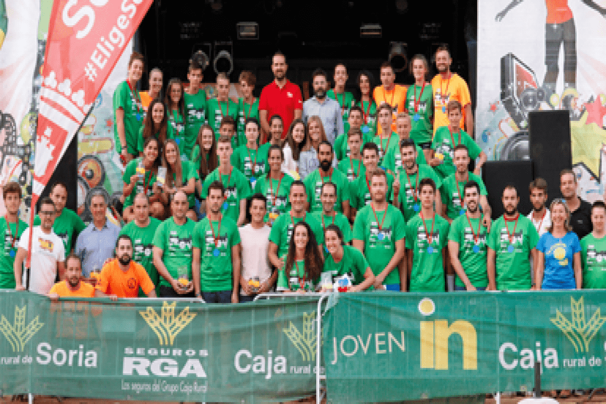 Evento voley plaza, patrocinado por Caja Rural de Soria