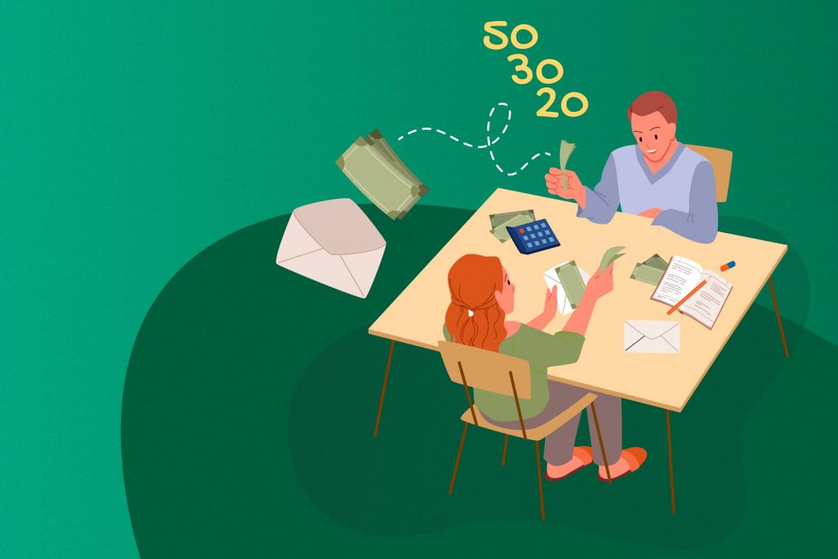 Pareja con papeles en una mesa Pareja con papeles en una mesa