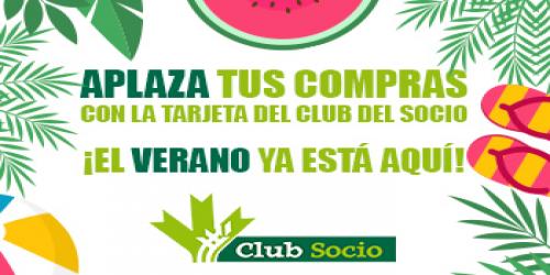 Con tu tarjeta del Club del Socio, puedes aplazar el pago de tus compras a 6 meses para compras iguales o superiores a 180€, hasta el 31/08/2025.Click aquí para más información.